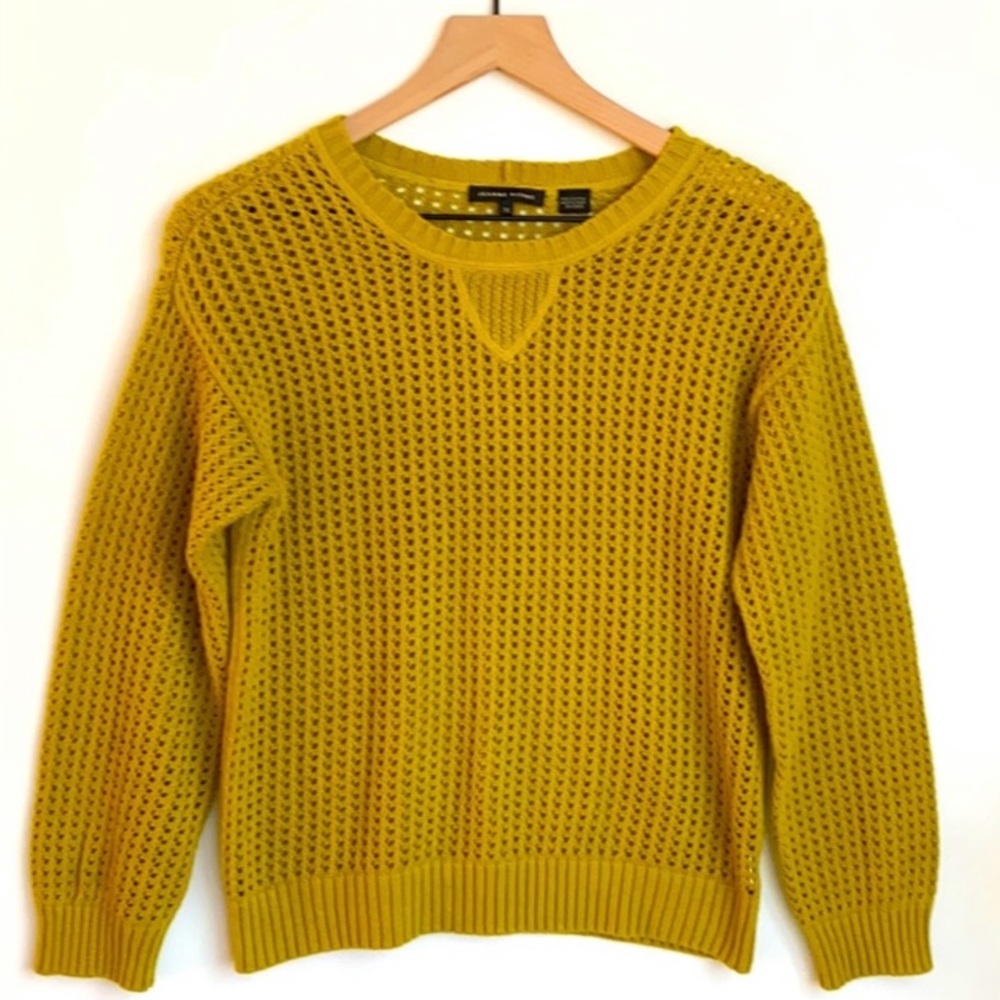 Jeanne Pierre Open Weave longsleeve sweater, Sz M